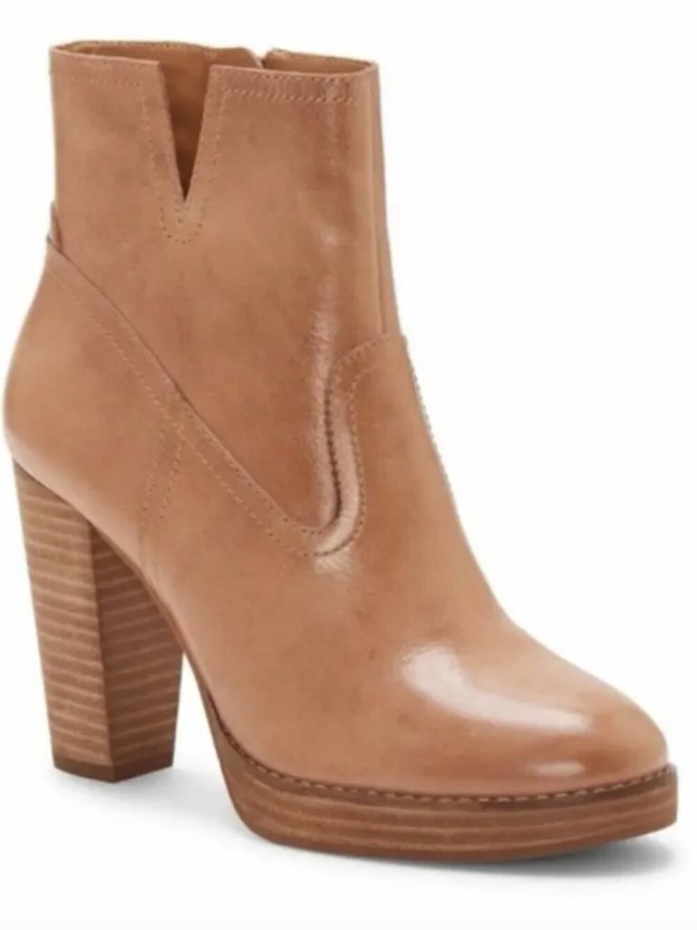 Lucky Brand Women's Quintei Leather Booties in Macaroon Size 8.5